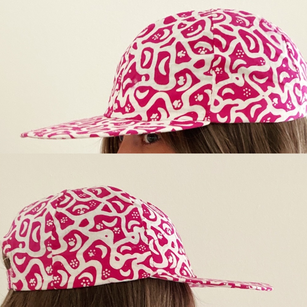 Vintage 90s Print Beach Baseball Hat